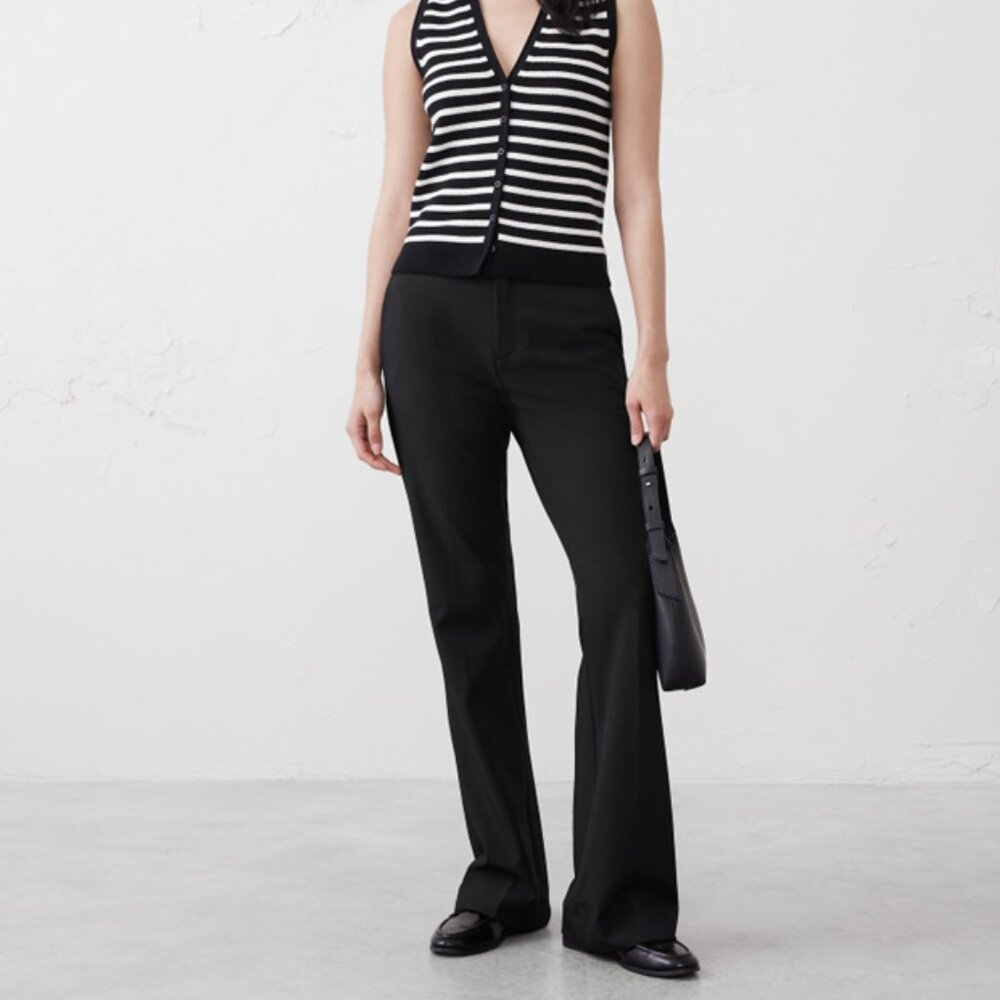 Banana Republic Factory Bootcut Sculpted Pants Black Size 4 Petite NWT